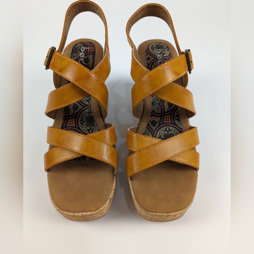 B.O.C. Schirra Sandal Espadrilles Wedge Heel Women's Size 11 Brown/Mustard Shoes